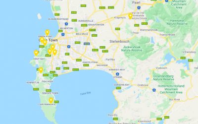 Mapping places to go for tea in Cape Town